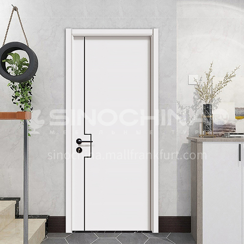 Modern minimalist design mute composite paint solid wood door hotel apartment room door 24